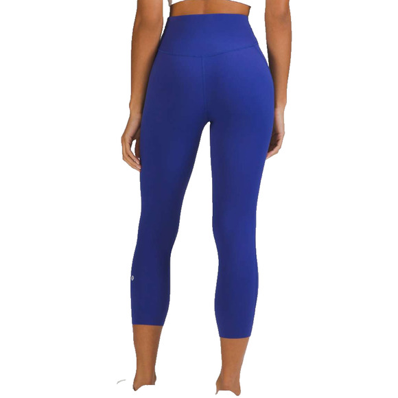 New Lululemon Size 20 Base Pace HR Crop 23" Tight Leggings PYSH Psychic Blue - Picture 2 of 10